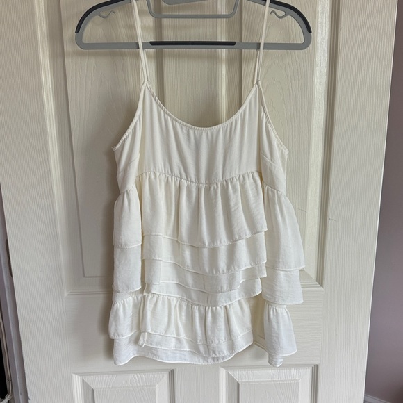 Who What Wear Cream Tiered Camisole - Picture 1 of 4